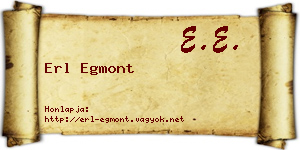 Erl Egmont névjegykártya